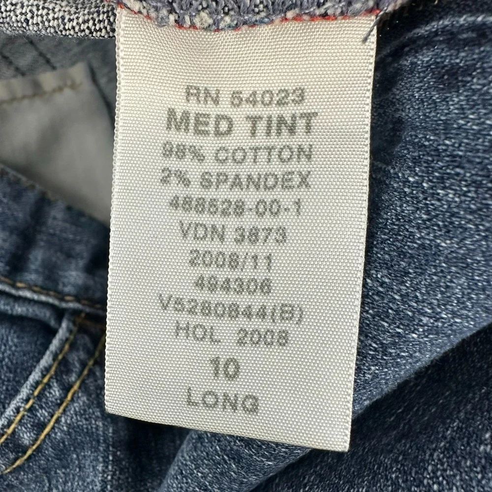 GAP Jeans Womens 10 Long Blue Denim Long & Lean Bootcut Leg Stretch Outdoor